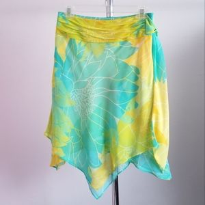 Banana Republic Floral Silk Skirt